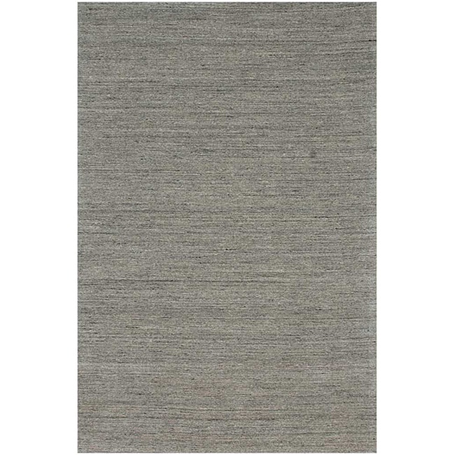 Hand loomed Grey Wool Area Rug (5 X 8)