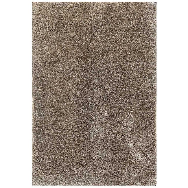 Hand woven Sand Wool blend Shag Rug (2 X 3)