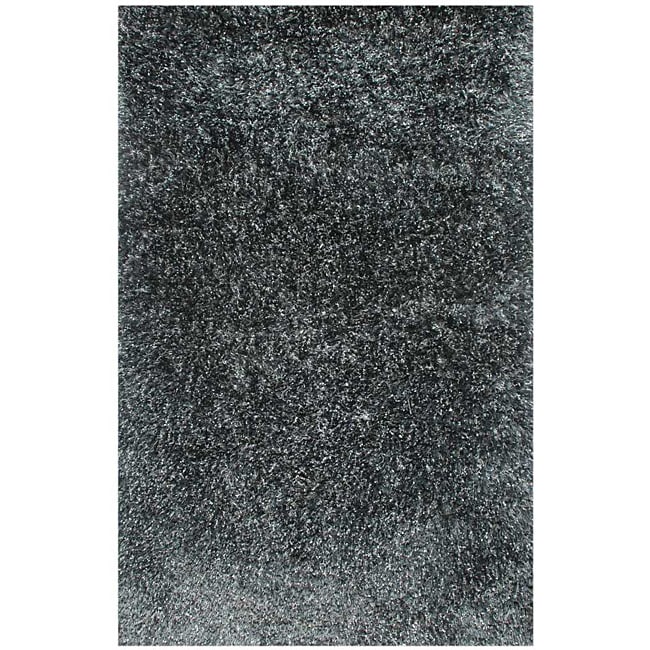 Hand woven Grey Shag Rug (2 X 3)