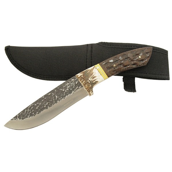Defender Full-tang 11-inch Stag Handle Hunting Knife with Sheath
