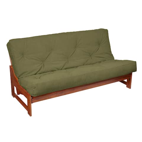 Full-Size 10-inch Sage Suede Futon Mattress