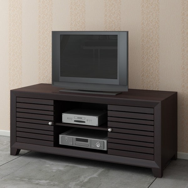 Shop Espresso Plasma TV LCD Stand/ Media Console Free Shipping Today