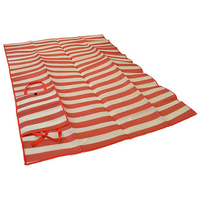 Foldable Red Narrow Striped Travel Mat