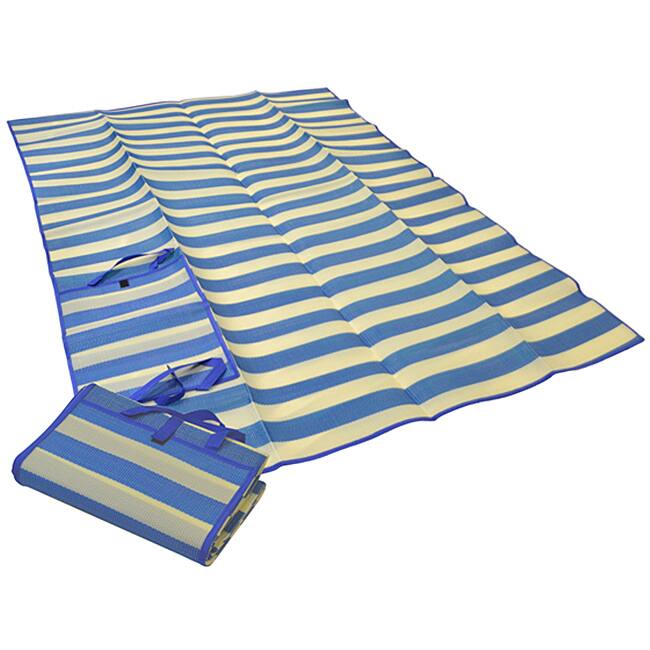 Foldable Blue Striped Travel Mat