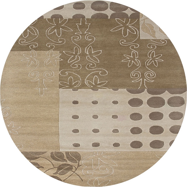 Hand tufted Hesiod Beige Rug (8 X 8 Round)