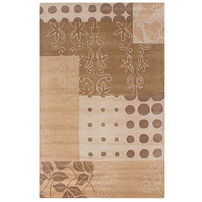 Hand tufted Hesiod Beige Wool Rug (8 X 10)