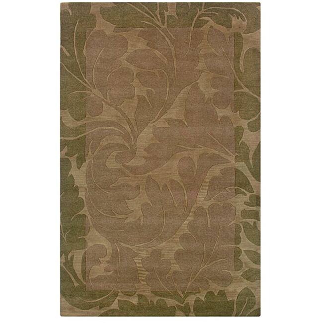 Hand-tufted Hesiod Green Wool Rug (8' x 10') - 8' x 10'