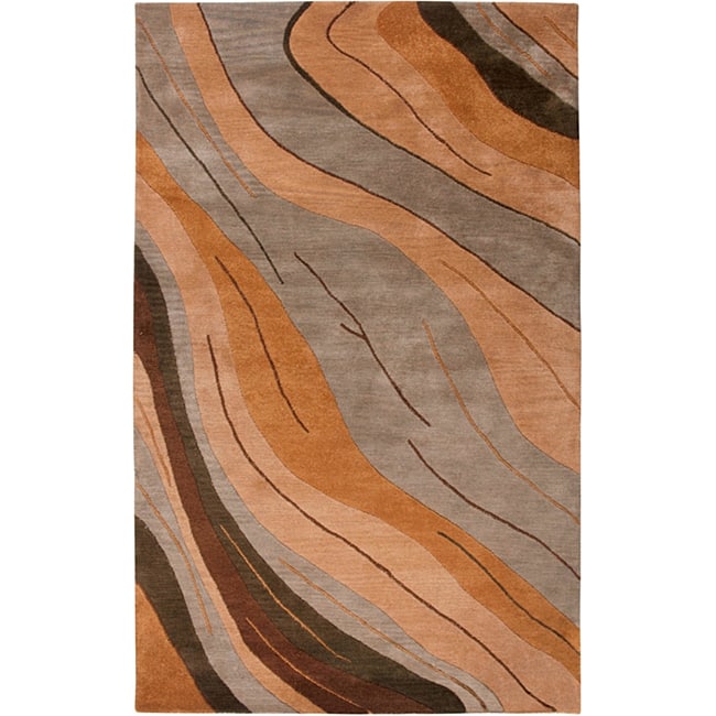 Hand-Tufted Hesiod Abstract Wool Rug - 8' x 10'