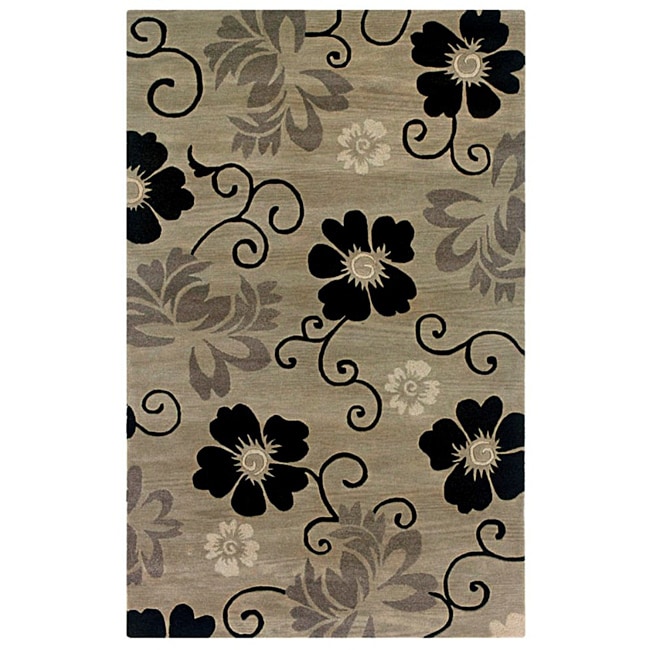 Hand tufted Hesiod Pewter Wool Rug (8 X 10)