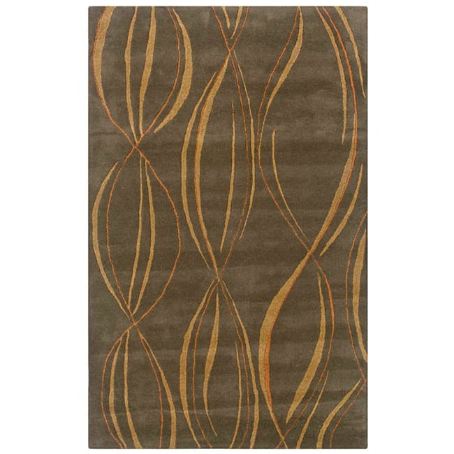 Hand-tufted Hesiod Green Rug (9' x 12') - 9' x 12'