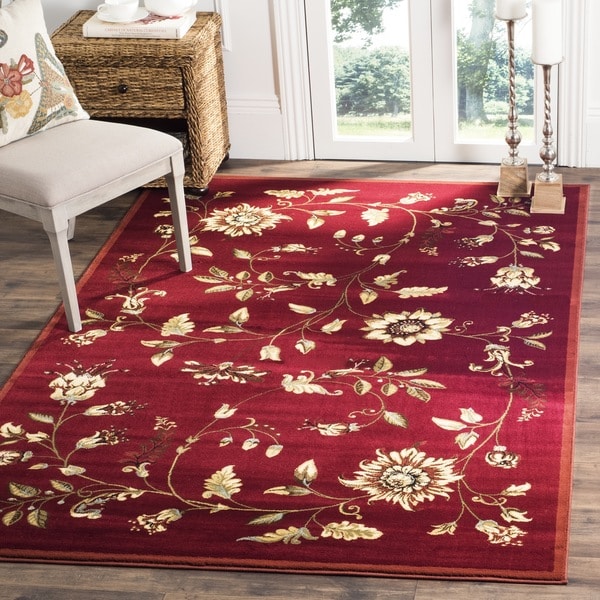 Safavieh Lyndhurst Traditional Floral Red/ Multi Rug - 8' x 11'