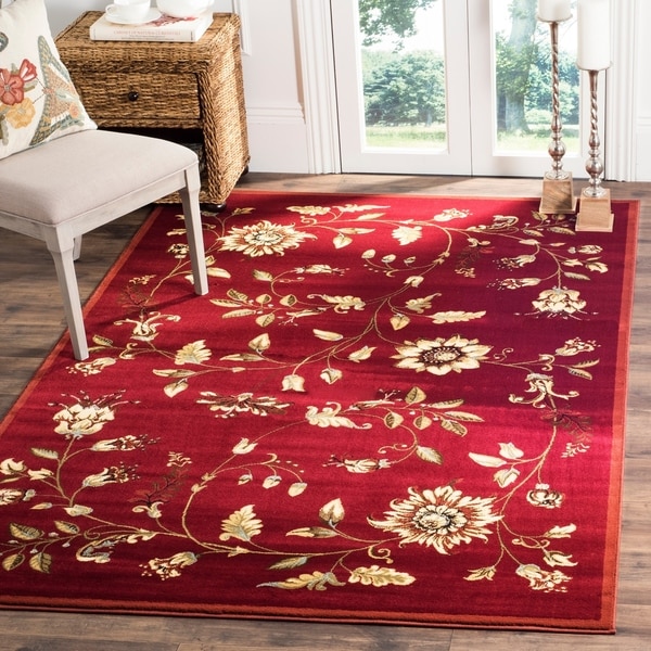 Safavieh Lyndhurst Traditional Floral Red/ Multi Rug - 8' x 11'