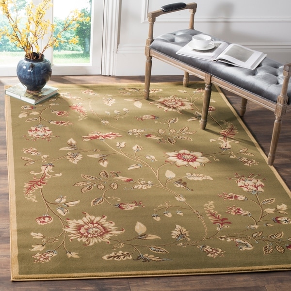 Safavieh Lyndhurst Traditional Floral Green/ Multi Rug - 8'9 x 12'
