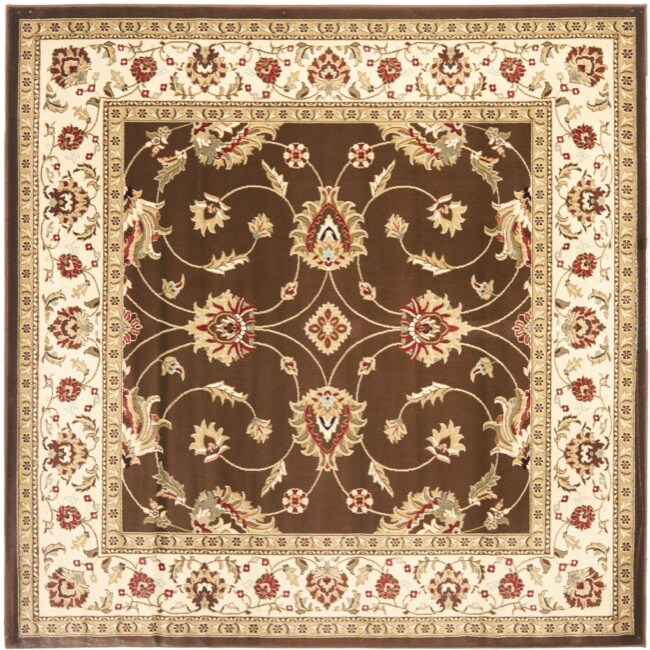 Lyndhurst Traditions Brown/ Ivory Rug (67 Square)