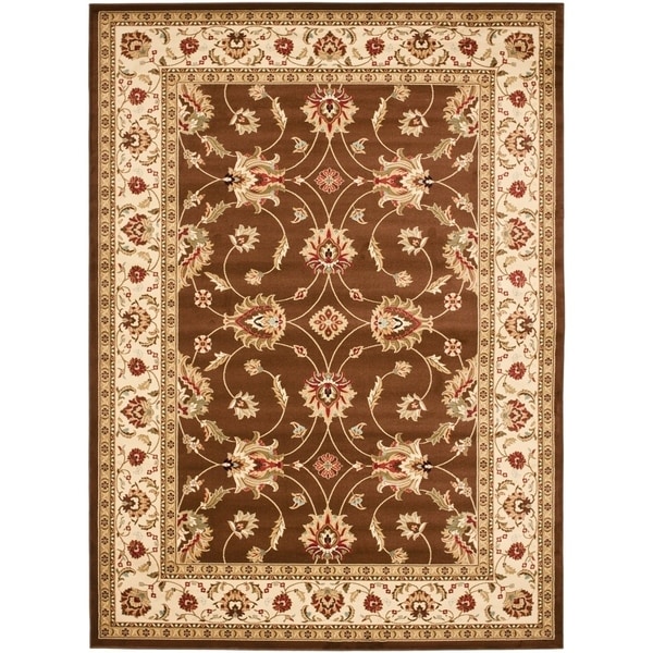 Safavieh Lyndhurst Traditional Oriental Brown/ Ivory Rug - 6'-7" x 9'-6"