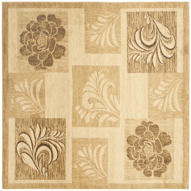 Lyndhurst Floral Panels Ivory Rug (67 Square)