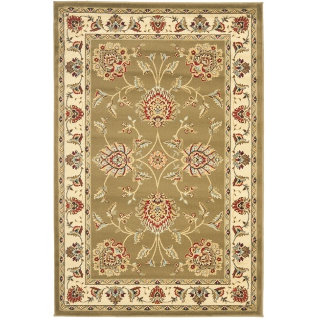 Lyndhurst Tabriz Green/ Ivory Rug (33 X 53)