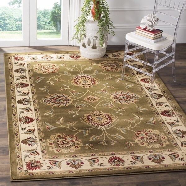 Safavieh Lyndhurst Traditional Tabriz Green/ Ivory Rug - 8'9 x 12'