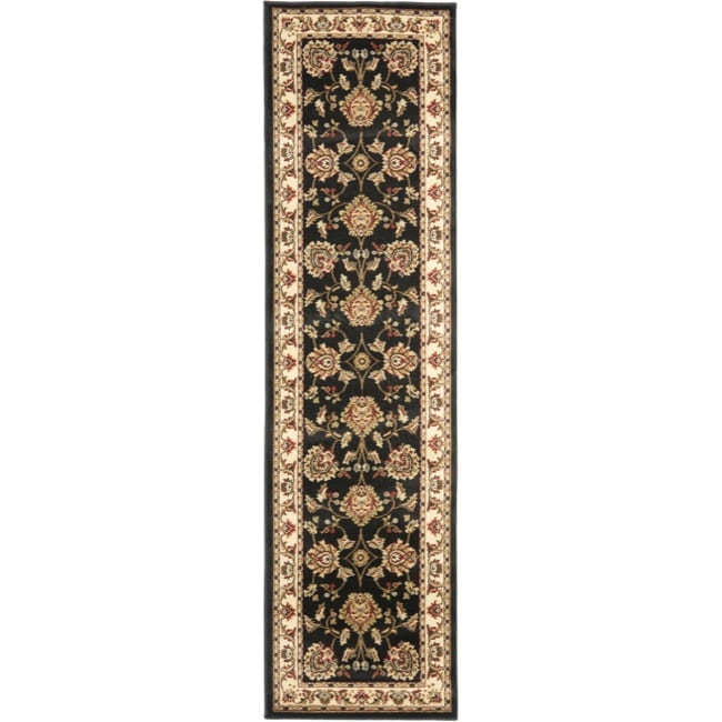 Lyndhurst Tabriz Black/ Ivory Rug (23 X 12)