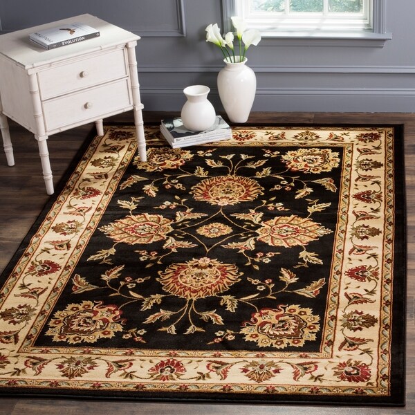 Safavieh Lyndhurst Traditional Tabriz Black/ Ivory Rug - 8'9 x 12'