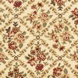 Lyndhurst Floral Trellis Ivory/ Ivory Rug (2'3 x 8') Safavieh Runner Rugs