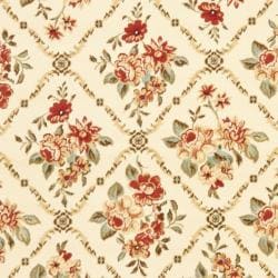 Lyndhurst Floral Trellis Ivory/ Ivory Rug (5'3 x 7'6) Safavieh 5x8   6x9 Rugs