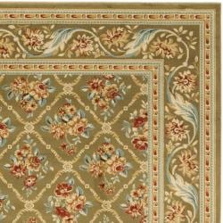 Lyndhurst Floral Trellis Green Rug (8' x 11') Safavieh 7x9   10x14 Rugs