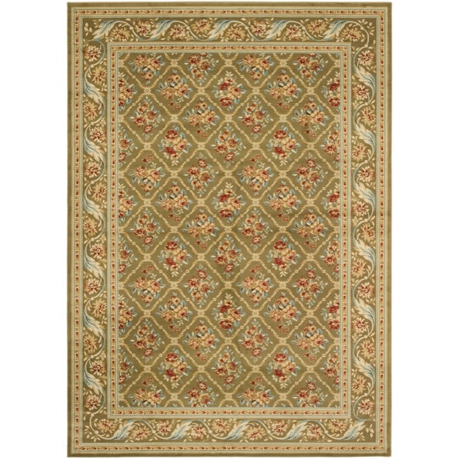 Lyndhurst Floral Trellis Green Rug (9 X 12)