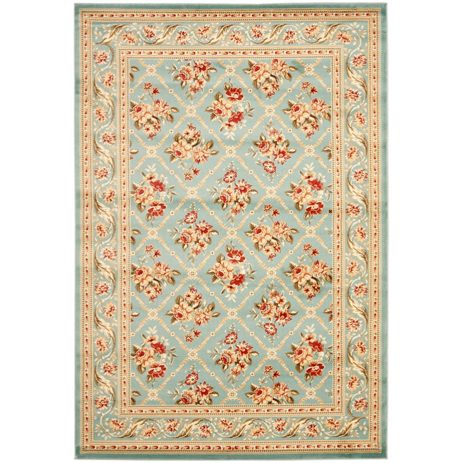 Lyndhurst Floral Trellis Blue Rug (53 X 76)