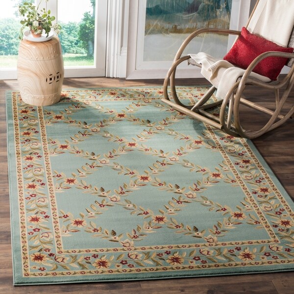 Safavieh Lyndhurst Traditional Floral Trellis Blue Rug - 8'9 x 12'