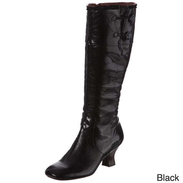 naya black leather boots