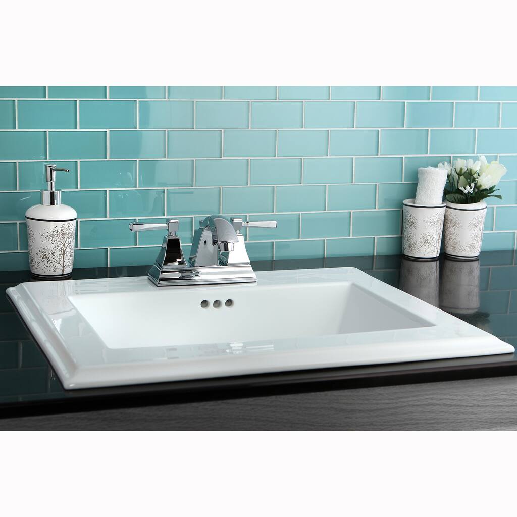 Surface Mount 4-inch Center Bathroom Sink