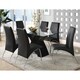 preview thumbnail 1 of 2, Furniture of America Nole Modern White Faux Leather 7-piece Dining Set