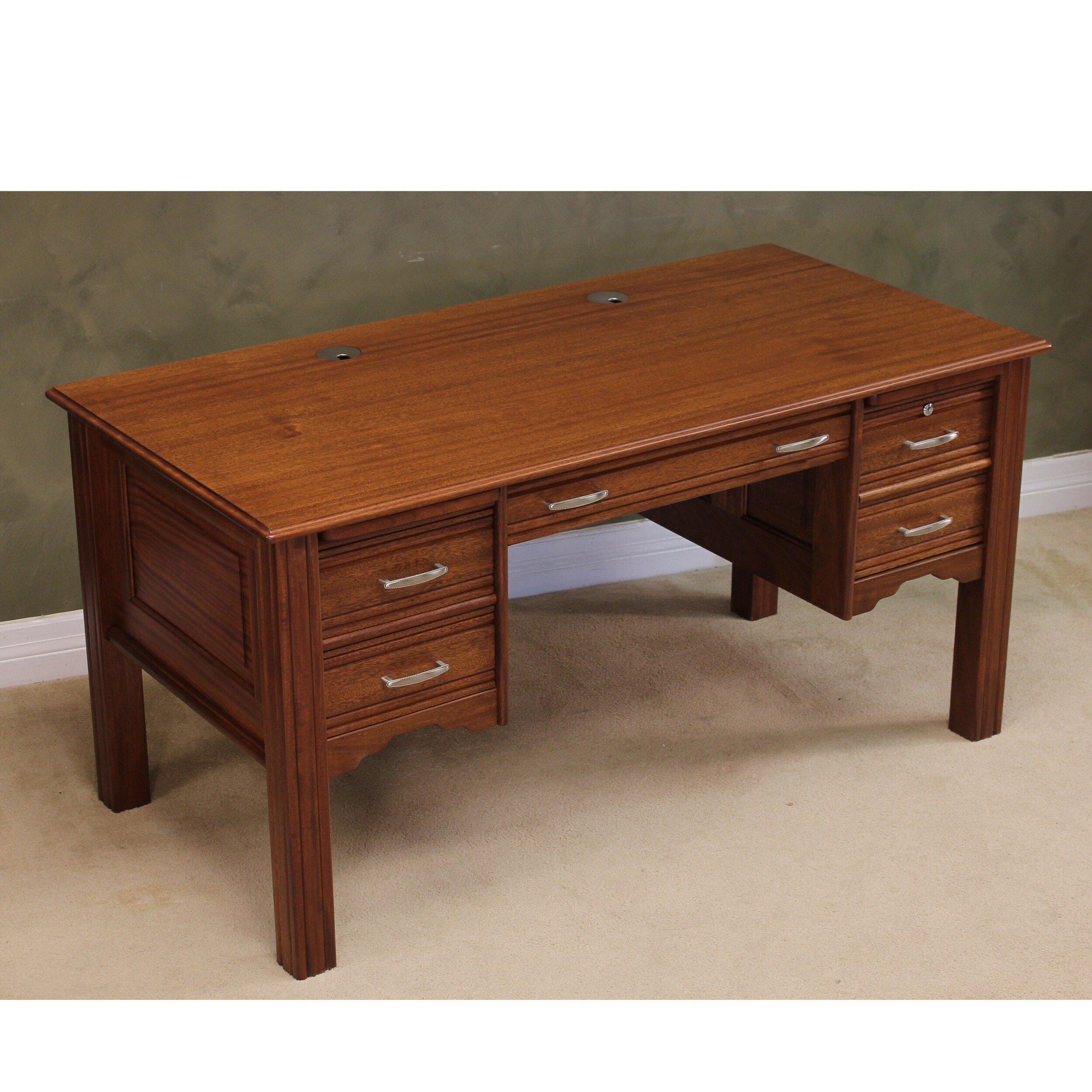 Shop Wood Revival Desk Co Mahogany Writing Desk Overstock 6521357