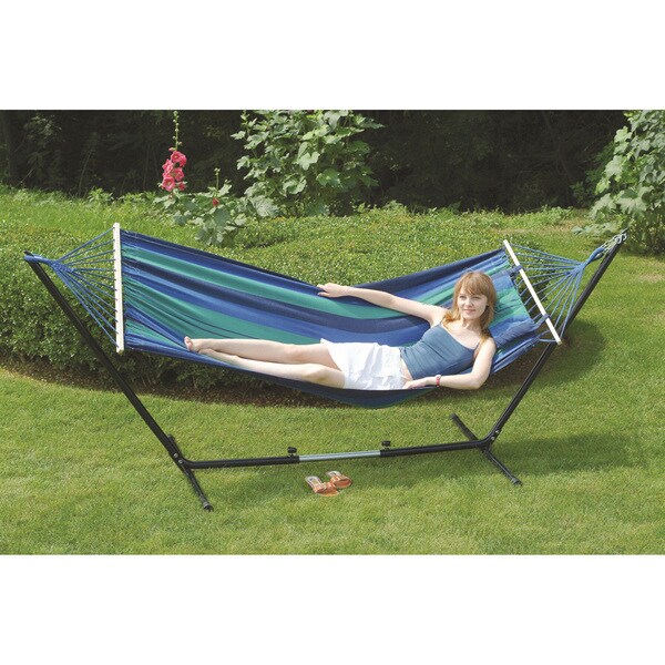 'Cayman' Double Fabric Hammock/Stand Combo StanSport Hammocks/Swings