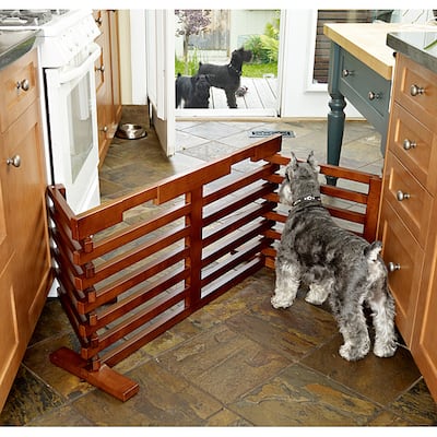Merry Products Wooden High Gate-n-Crate Folding Pet Gate