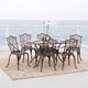 preview thumbnail 1 of 8, Haitian Outdoor Cast Aluminum 7-piece Dining Set by Christopher Knight Home