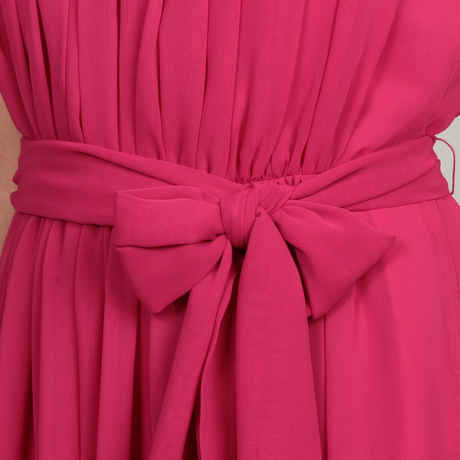 magenta chiffon dress