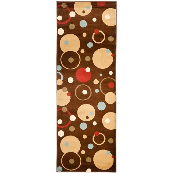 Safavieh Porcello Modern Cosmos Brown/ Multi Runner Rug - 2'4" x 9'