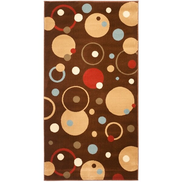 Safavieh Porcello Modern Cosmos Brown/ Multi Rug - 2'-7" x 5'