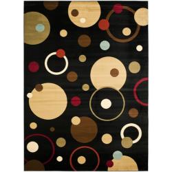 Porcello Cosmos Black Polypropylene Pile Rug (6' 7 x 9' 6) Safavieh 5x8   6x9 Rugs