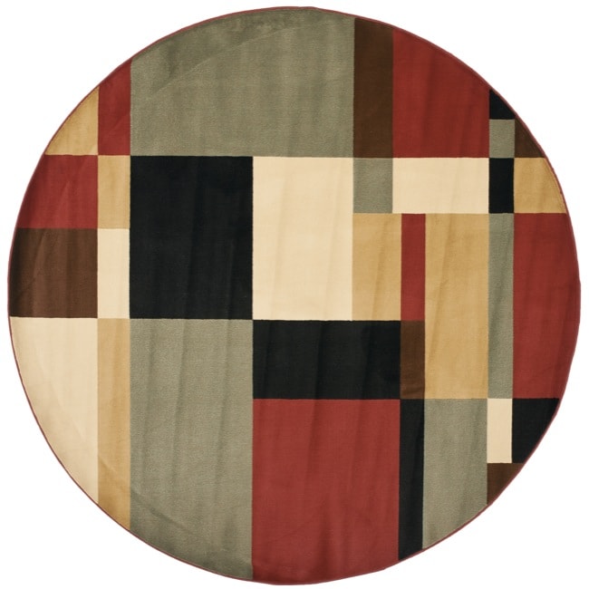 Porcello Waves Patchwork Rug (7 Round)