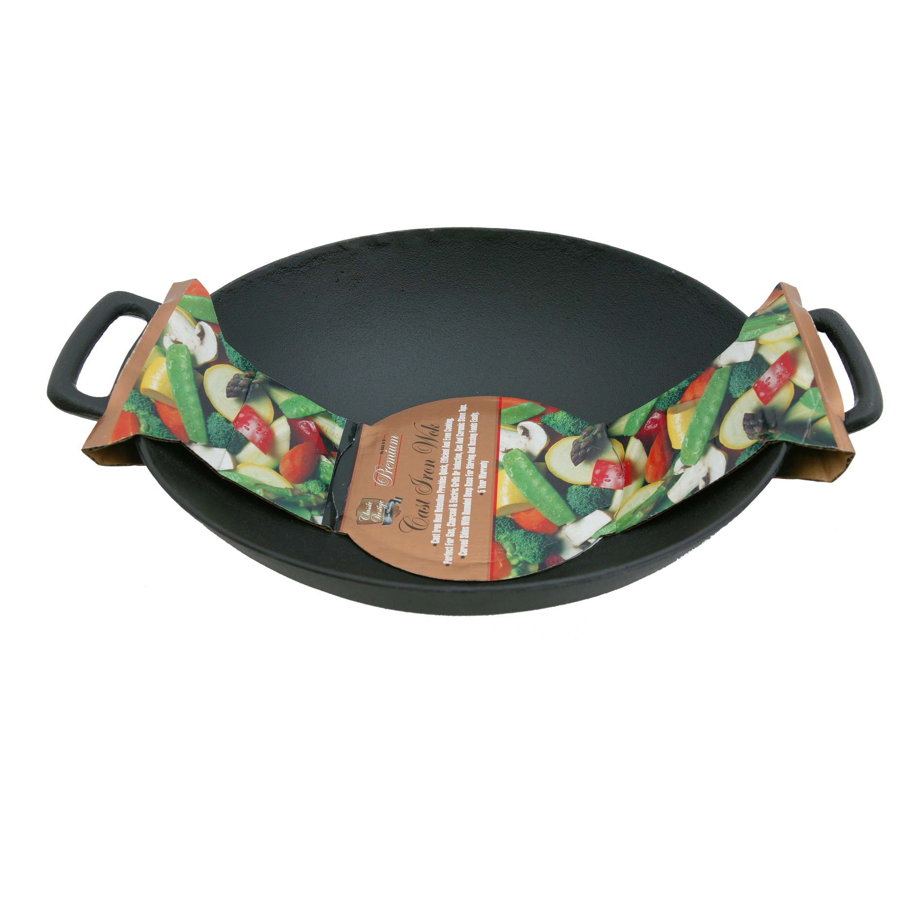 Mr. BBQ Classic Prestige 18inch Cast Iron Wok eBay