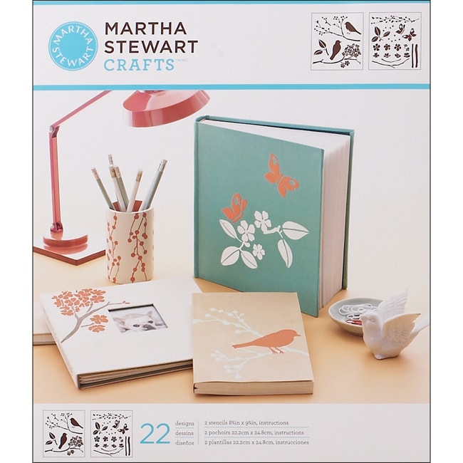 Martha Stewart Birds And Berries Medium Stencils (pack Of 2)