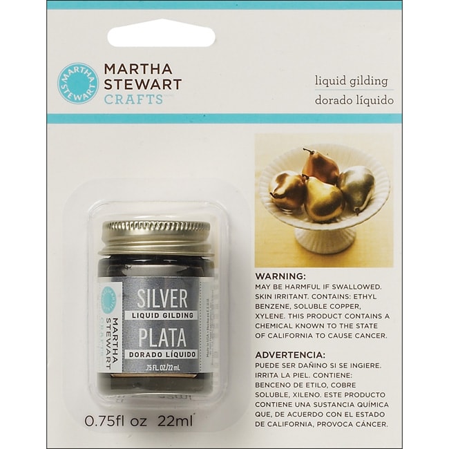 Martha Stewart Silver Liquid Gilding (SilverAvailable in a 0.75 ounce bottleThis item can only ship to the contiguous 48 states and cannot be expedited. )