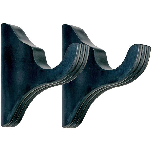Menagerie Bella Noir Ribbed Window Bracket (Set of 2)
