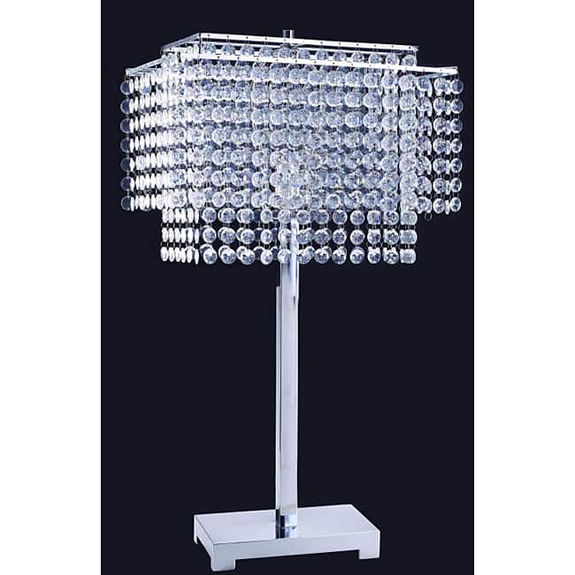 28-inch Crystal Strings Table Lamp