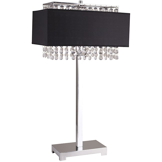 square crystal table lamp