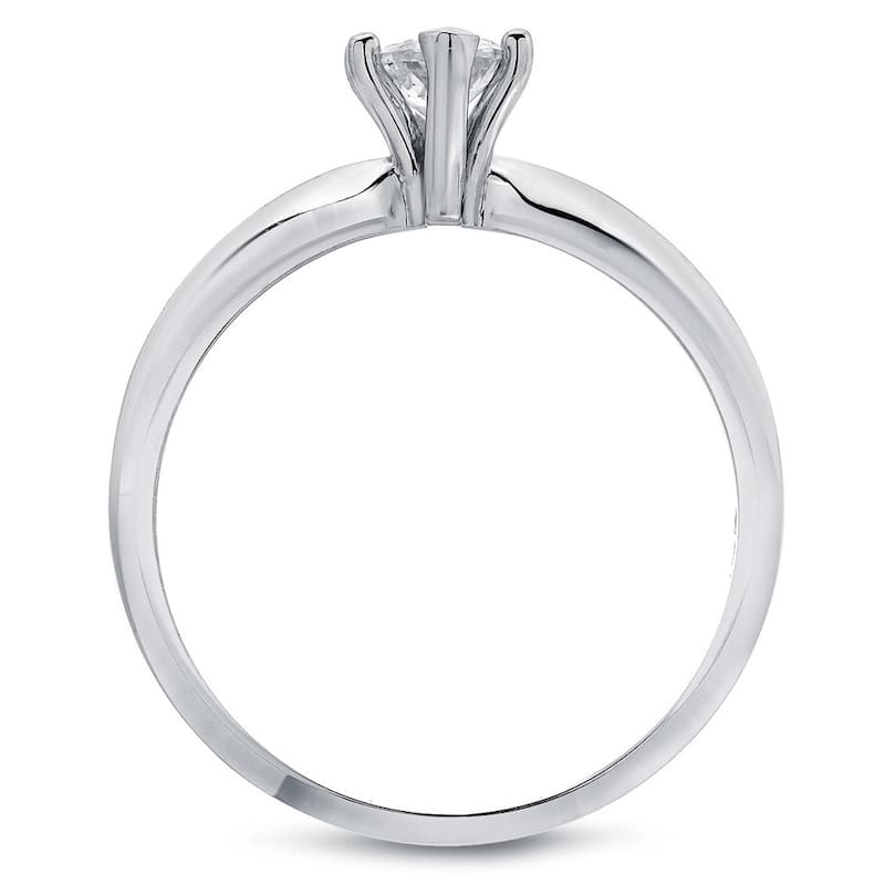 Auriya 14k Gold 1ctw Solitaire Marquise Diamond Engagement Ring (I-J, I1-I2)