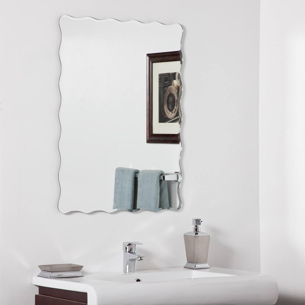 Angelina Modern Bathroom Mirror - Silver - 31.5Hx23.6Wx.5D